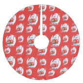 Schattigee Sneeuwman Santa Xmas Sweet Candy Cane P Kerstboom Rok (Voorkant)