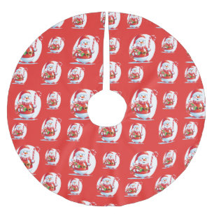 Schattigee Sneeuwman Santa Xmas Sweet Candy Cane P Kerstboom Rok
