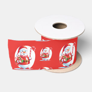 Schattigee Sneeuwman Santa Xmas Sweet Candy Cane P Satijnen Lint