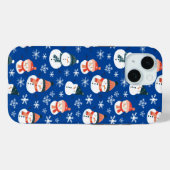 Schattigee Sneeuwman Sneeuwvlok Naadloze Patroon K Case-Mate iPhone Case (Achterkant (horizontaal))