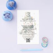 Schattigee Sneeuwman Store Kerstaanbiedingen QR-co Flyer (Enkel)