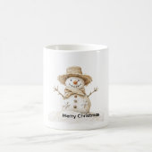 Schattigee Sneeuwman Straw Pet Beach Kerstmis Magische Mok (Center)