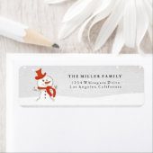 Schattigee Sneeuwman Vakantie/Kerst Adresetiketten Etiket (Insitu)