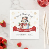 Schattigee sneeuwman vakantie kerstfeest servetten (Insitu)