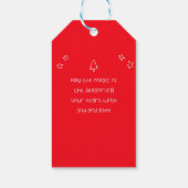 Schattigee Sneeuwman Vrolijk kerstcadeau Labels Cadeaulabel (Achterkant)