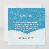 Schattigee sneeuwman | Vrolijk kerstfeest en geluk (Achterkant)