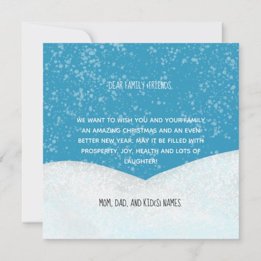 Schattigee sneeuwman | Vrolijk kerstfeest en geluk (Achterkant)