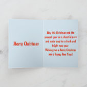  Schattigee Sneeuwman Vrolijk Kerstfeest Feestdagen Kaart (Binnen)