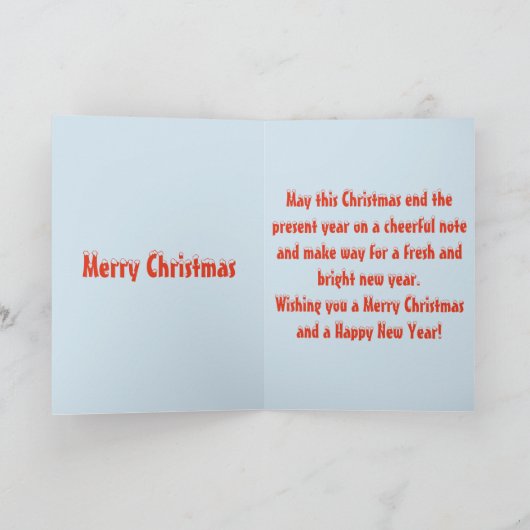  Schattigee Sneeuwman Vrolijk Kerstfeest Feestdagen Kaart (Binnen)