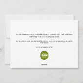 Schattigee Sneeuwman Vrolijk Kerstmisbedrijf Logo Feestdagenkaart (Achterkant)