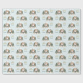 Schattigee Sneeuwman Winter 1e Verjaardag Jongensn Cadeaupapier (Vlak)