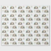 Schattigee Sneeuwman Winter Verjaardagsjongen Naam Cadeaupapier (Vlak)