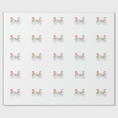 Schattigee Sneeuwmannen Familie Kerst Cadeaupapier (Vlak)