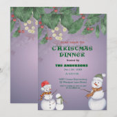 Schattigee Sneeuwmannen Familie Kerst Kaart (Voorkant / Achterkant)