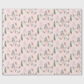 Schattigee Sneeuwmus Waterverf Handgeschilderd Cadeaupapier (Vlak)