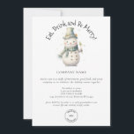 Schattigee sneeuwpop bedrijf Logo QR code kerstfee Kaart<br><div class="desc">Schattige Snowman Company Logo QR Code Kerstfeest. Beschikbaar gedrukt of als afdrukbare digitale download. Voor uw bedrijfsvakantiemedewerkers feest en feestelijke klantevenementen. Met een zoete sneeuwpop figuur illustratie. U kunt ook de lettertypestijl en -kleuren en de achtergrondkleuren op de voor- en achterkant wijzigen als u dat wenst via de optie Klik...</div>