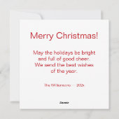 Schattigee sneeuwpop kerst Kaart (Achterkant)