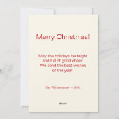 Schattigee  sneeuwpop kerst Kaart (Achterkant)