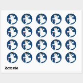 Schattigee sneeuwpop Kerst stickers (Vel)