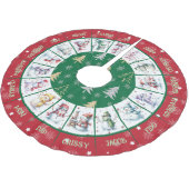 Schattigee sneeuwpoppen geborsteld polyester boomr kerstboom rok (Gekanteld)