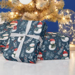 Schattigee sneeuwpoppen Greenery Blue Christmas Cadeaupapier<br><div class="desc">Voeg een vleugje vakantievreugde toe aan uw cadeaus met dit schattige blauwe kerstinpakpapier. De vrolijke blauwe achtergrond vormt het perfecte podium voor een speels en modern design met charmante sneeuwpoppen en weelderig groen. Dit prachtige patroon brengt een frisse, grillige sfeer in uw vakantiefeesten. De sneeuwpoppen, met hun vrolijke uitdrukkingen en...</div>