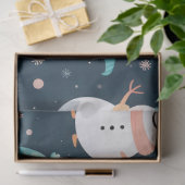 Schattigee sneeuwpoppen Sneeuwvlokken Pastel Black Tissuepapier (Geschenk)