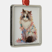 SCHATTIGEE SNEEUWSCHOEN KAT KERSTMIS VAKANTIE LICH METALEN ORNAMENT (Rechts)