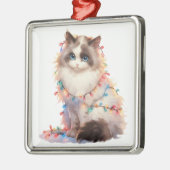 SCHATTIGEE SNEEUWSCHOEN KAT KERSTMIS VAKANTIE LICH METALEN ORNAMENT (Links)