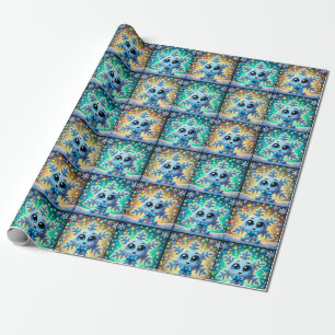 Schattigee sneeuwvlok 2 cadeaupapier