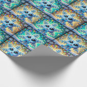 Schattigee sneeuwvlok 2 cadeaupapier (Hoek)