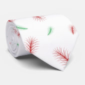 Schattigee sneeuwvlok krans Xmas boom rood groen p Stropdas (Opgerold)