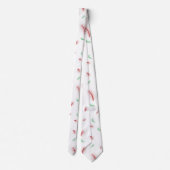 Schattigee sneeuwvlok krans Xmas boom rood groen p Stropdas (Achterkant)