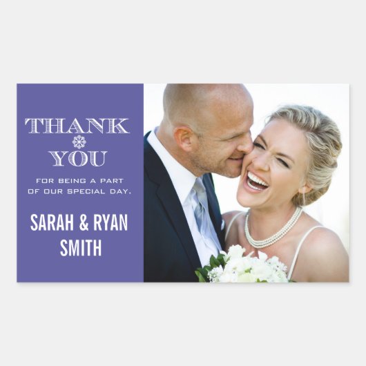 Schattigee sneeuwvlok Paarse dank u Stickers (Voorkant)