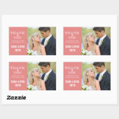 Schattigee sneeuwvlok perzik dank u foto Stickers (Vel)