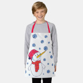 Schattigee sneeuwvlok tekening winterse Kinderen Schort (Gedragen)