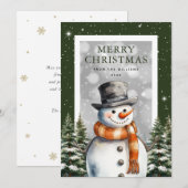 Schattigee sneeuwvlok Vrolijk Kerstfeest Feestdagenkaart (Voorkant / Achterkant)