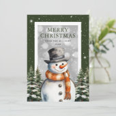 Schattigee sneeuwvlok Vrolijk Kerstfeest Feestdagenkaart (Staand voorkant)