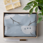 Schattigee Sneeuwvlokken Grijs Blauw Kerst Tissuepapier (Geschenk)