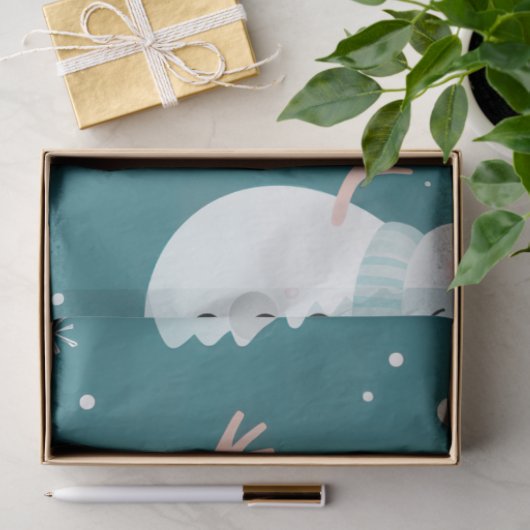 Schattigee Sneeuwvlokken Groene Kerst Tissuepapier (Geschenk)