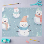 Schattigee Sneeuwvlokken IJsblauwe Kerst Tissuepapier (Craft)