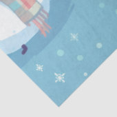 Schattigee Sneeuwvlokken IJsblauwe Kerst Tissuepapier (Detail)