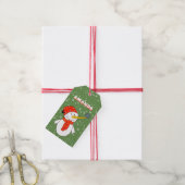 Schattigee sneeuwvlokken Kind naam kerst Cadeaulabel (Met Touw)