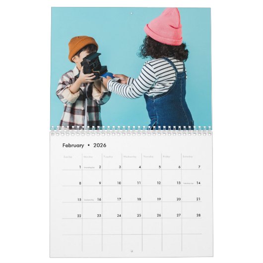 Schattigee Sneeuwvlokken Rode Kerstfoto | Cadeau Kalender (Feb 2026)