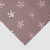 Schattigee sneeuwvlokken Wit Zilver Bruin Roze Ker Tissuepapier (Detail)