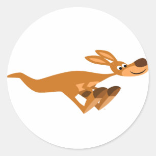 Schattigee Snelle Cartoon Kangoeroe Sticker