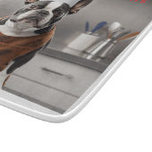 Schattigee snijplank van Boston Terrier-glas (Hoek)