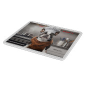 Schattigee snijplank van Boston Terrier-glas (Hoek)