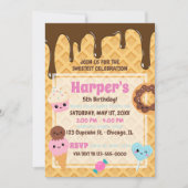 Schattigee snoepjes Kawaii verjaardagsfeestje Kaart (Voorkant)