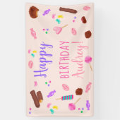 Schattigee snoepjes snoep illustratie kinderen ver spandoek (Verticaal)