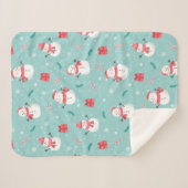 Schattigee snoepstokken en sneeuwpoppatroon sherpa deken (Voorkant (horizontaal))